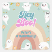 ヘーブーゴヴィハロウィーンレトロ子供の誕生日 スクエアシール (正面)