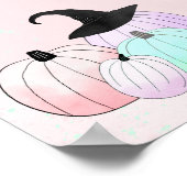 ヘーブー幽霊パステルハロウィーン誕生日へようこそ ポスター (角)