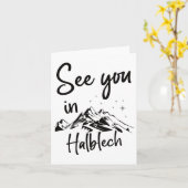 ヘールブリックドイツバケーションスキーであなたを見る カード (黄色い花)