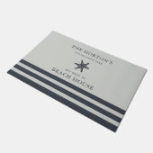 ヘールブルーシーソルトスターフィッシュファミリービーチハウス ドアマット (アングル)