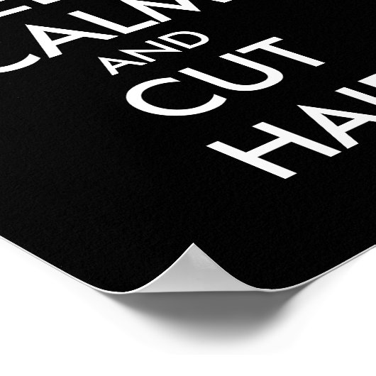 ヘー保サロン用の穏やかでカットされたヘアポスター ポスター (角)