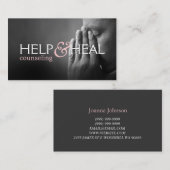 ヘ救済ールカウンセリング生活指導セラピーセラピスト 名刺 (正面/裏面)