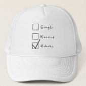 ヘ独身のヘ結婚したーおもしろい人間関係 キャップ (正面)