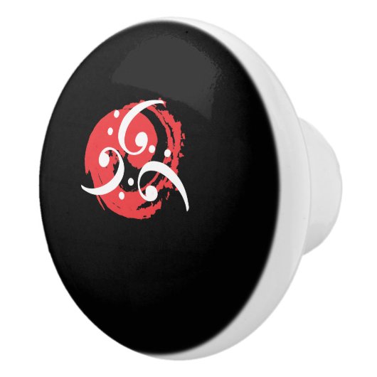 ヘ音記号のギフト創造的な音楽デザインのミュージシャン セラミックノブ (右)