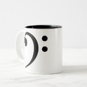 ヘ音記号のコーヒー・マグ(大きい) ツートーンマグカップ (正面左)