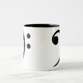 ヘ音記号のコーヒー・マグ(大きい) ツートーンマグカップ (中央)