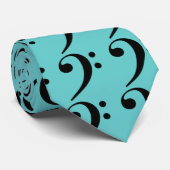 ヘ音記号のタイ-背景色をカスタマイズ ネクタイ (ロール)