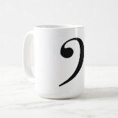 ヘ音記号のマグ コーヒーマグカップ (正面左)