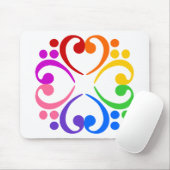 ヘ音記号の花 マウスパッド (マウス)