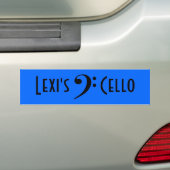 ヘ音記号、Lexiの チェロ バンパーステッカー (車上)