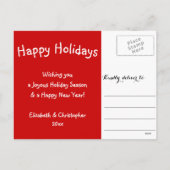 ベおもしろいサンタクいけなラースクリスマスホリデーカード シーズンポストカード (裏面)