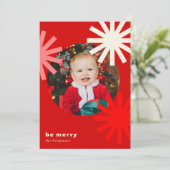 ベおもしろいメリーレッドホワイトピンクポンポムズホリデーカード シーズンカード (スタンド正面)