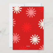 ベおもしろいメリーレッドホワイトピンクポンポムズホリデーカード シーズンカード (裏面)