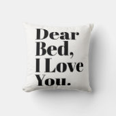 ベおもしろい親愛ッド愛してる白 クッション (正面)