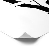 ベおもしろい親愛ッド愛してる白 ポスター (角)