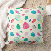 ベかわいらしイカラフルージュパターン クッション (ブランケット)