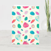 ベかわいらしイカラフルージュパターン サンキューカード (裏面)