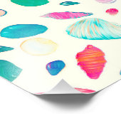 ベかわいらしイカラフルージュパターン フォトプリント (角)