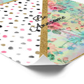 ベかわいらしー素晴らし引用文フローラ抽象デザイン フォトプリント            (角)