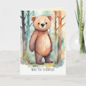 ベアおもしろいイヤーズ誕生日 カード (正面)