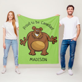 ベアおもしろいカスタム文字とカラーフリースブランケット フリースブランケット