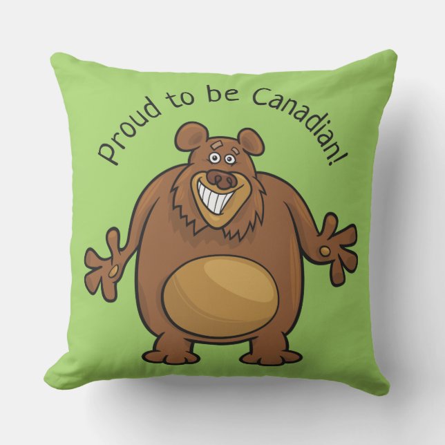 ベアおもしろいカスタム文字とカラー装飾用クッション クッション (正面)