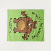 ベアおもしろいカスタム文字&カラータペストリー タペストリー (正面(横))