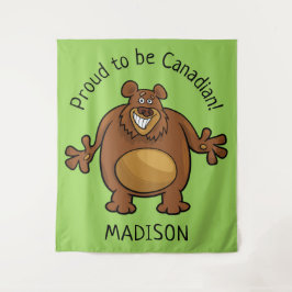 ベアおもしろいカスタム文字&カラータペストリー タペストリー