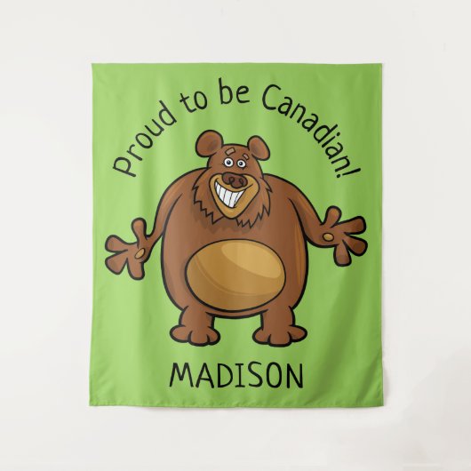 ベアおもしろいカスタム文字&カラータペストリー タペストリー (正面)