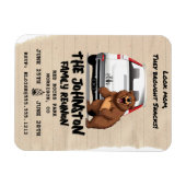 ベアおもしろいマグネット付きファミリー懇親会招待状 マグネット (横)