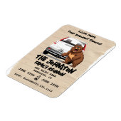 ベアおもしろいマグネット付きファミリー懇親会招待状 マグネット (左側)