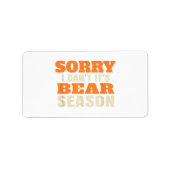 ベアおもしろい狩り ラベル (正面)