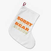 ベアおもしろい狩り ラージクリスマスストッキング (正面 (吊り時))