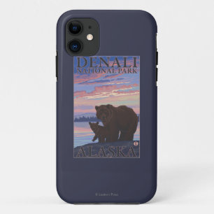 ベアとカブ – アラスカ、デナリ国立公園 iPhone 11 ケース