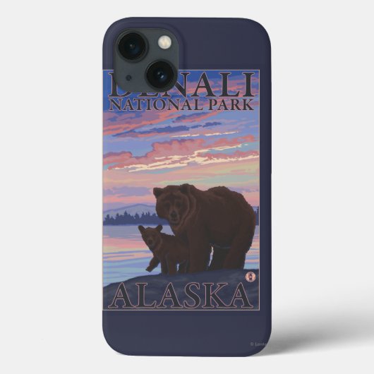 ベアとカブ – アラスカ、デナリ国立公園 Case-Mate iPhoneケース (裏面)