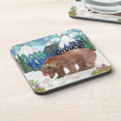 ベアとバニー懸命プラスチックのコースター コースター (左側)