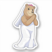 ベアの花嫁のヴェール シール (正面)