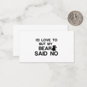ベアはノーと言った ノートカード (正面/裏面インサイチュ)