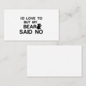 ベアはノーと言った ノートカード (正面/裏面)