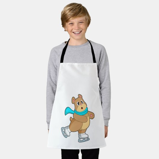 ベアアイススケートで滑るアイススケート エプロン (着用した状態)