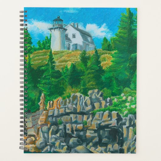 ベアアイランド灯台の絵画 プランナー手帳 (正面)