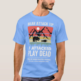 ベアアタックチップキャンピングハイキングアウトドアトラベルファン Tシャツ