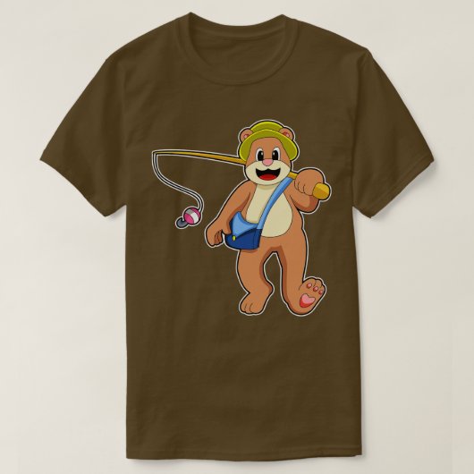 ベアアットベアット魚釣り魚釣りロッド1 Tシャツ (デザイン正面)