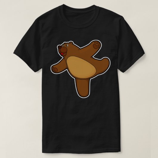 ベアアットヨガストレッチエクササイズ Tシャツ (デザイン正面)