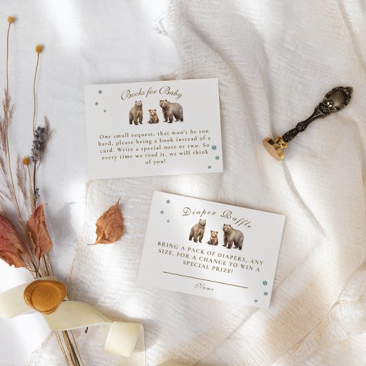 ベアアドベンチャーウィンターマウンテンズおむつラッフル エンクロージャーカード