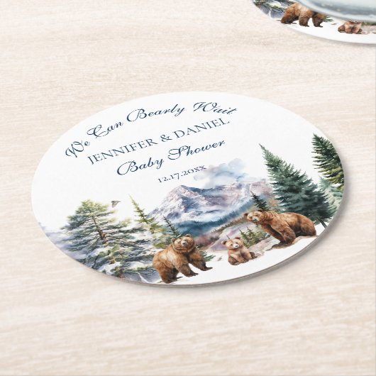 ベアアドベンチャーコージーウィンターベアーマウンテン ラウンドペーパーコースター (アングル)