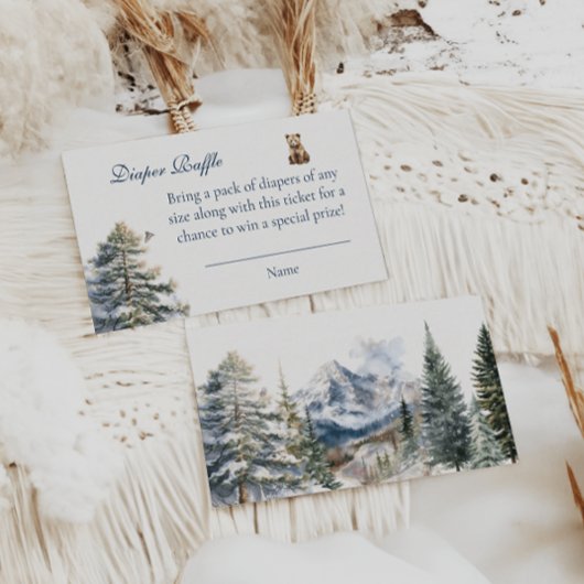 ベアアドベンチャースノーマウンテンバーリーオムツラッフル エンクロージャーカード