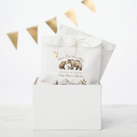 ベアアドベンチャー秋マウンテンニュートラルベビーシャワー フェイバーバッグ (パーティー)