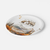 ベアアドベンチャー秋マウンテンニュートラルベビーシャワー ペーパープレート (アングル)