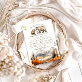 ベアアドベンチャー秋マウンテンニュートラルベビーシャワー 招待状